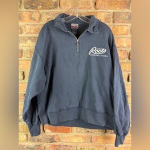 Vintage Roots navy embroidered logo long sleeve sweatshirt